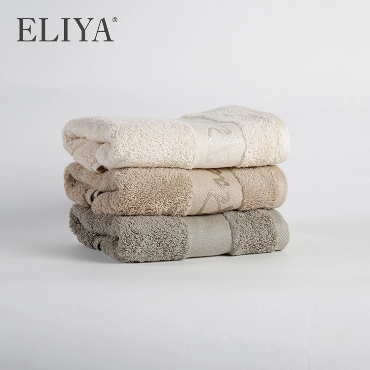 Custom Color Jacquard Logo 32S Satin 175*140Cm Bath Towel For Hotel 1