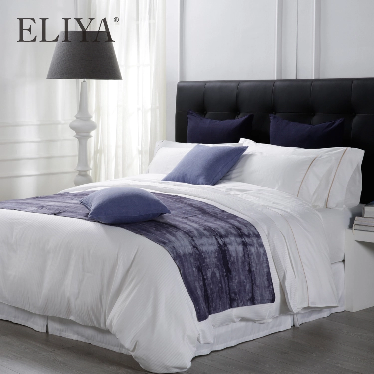 L'ensemble de draps en coton haut de gamme épaissit les ensembles de chambre à coucher de style jacquard pour l'hôtel 1