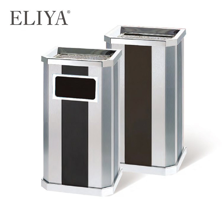 Luxury Room Waste Bin Stainless Steel Hotel Lobby Trash Can
