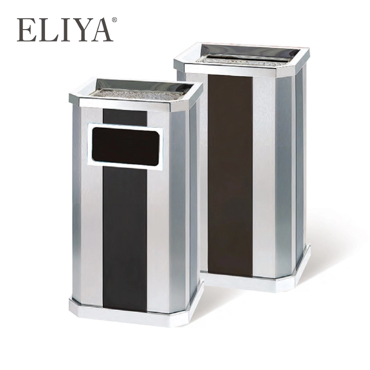 Luxury Room Waste Bin Stainless Steel Hotel Lobby Trash Can 1