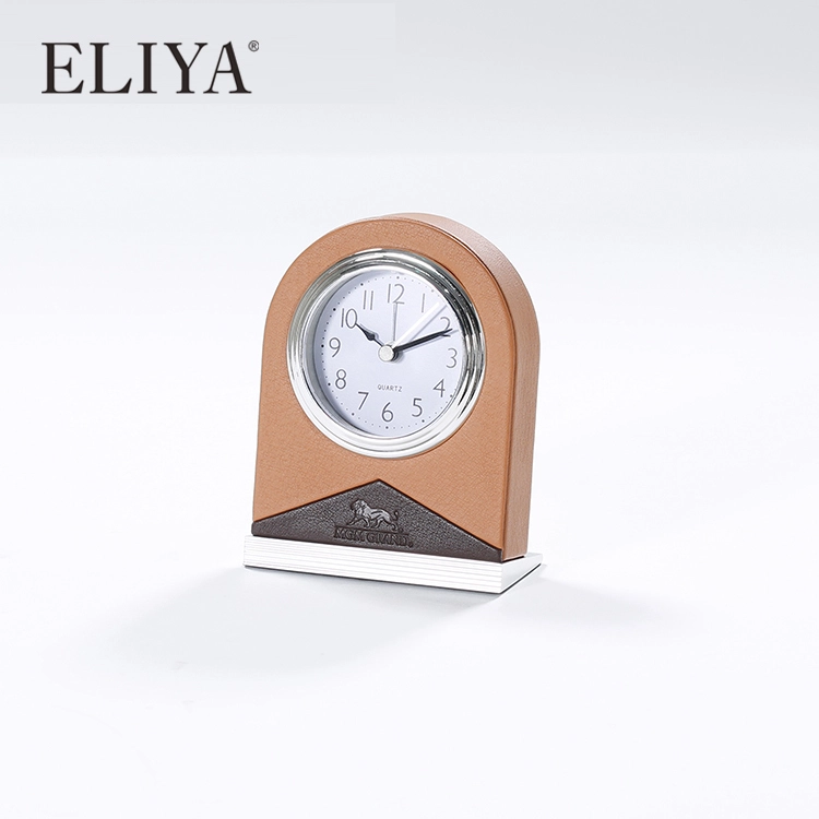 Customized Wholesale Luxury Hotel Leather Colorful Alarm Clock 1