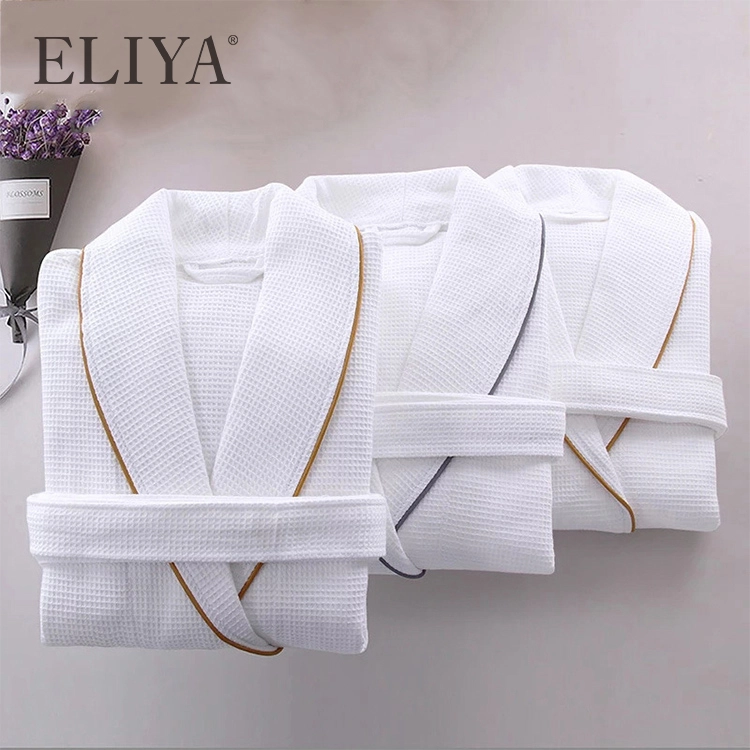 Wholesale Luxury Bathrobe Cotton Waffle Bathrobe for Women and Men 1