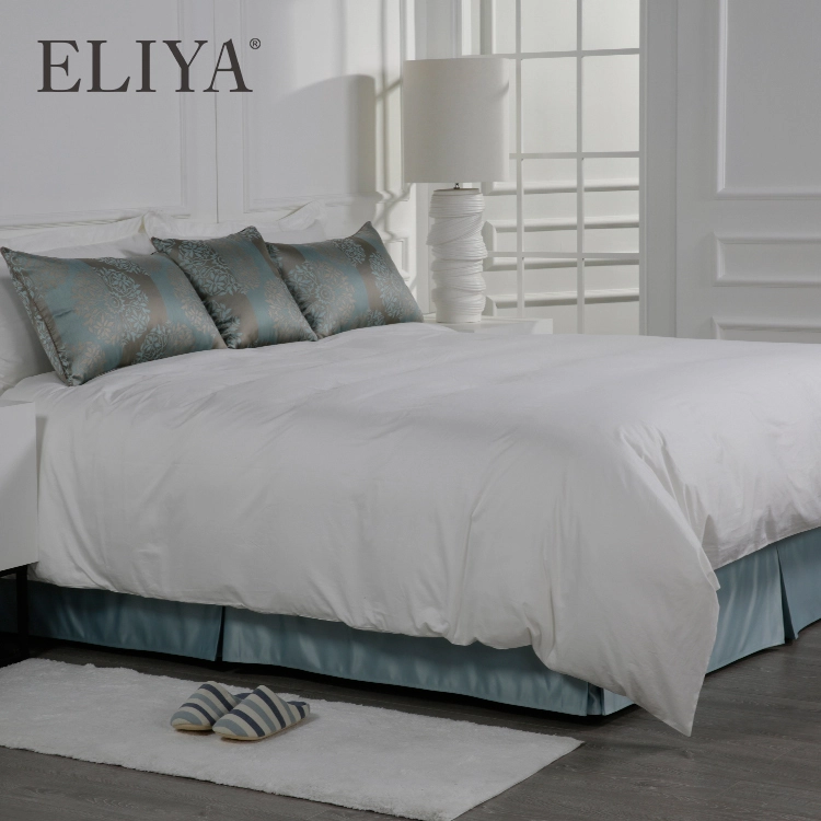 Chine fournisseur Twin Factory Hotel Collection lit housse de couette ensemble draps plats blanc 1