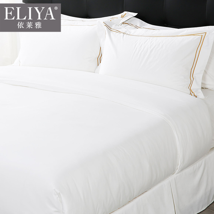 Yarn dyed 300 tc hotel bedding linen 100 ,queen size hotel bedding sheet, bed linen 1