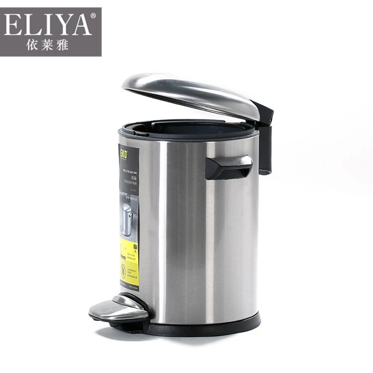 Hotel room stainless steel guestroom waste bin 1