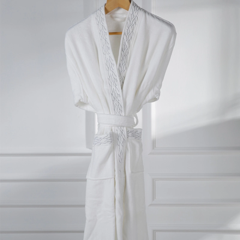 Hotel Waffle Bathrobe 100 Cotton Healthy Breathable Soft Bathrobes ROBES Polyester / Cotton Plain Dyed OEM Service Support 1