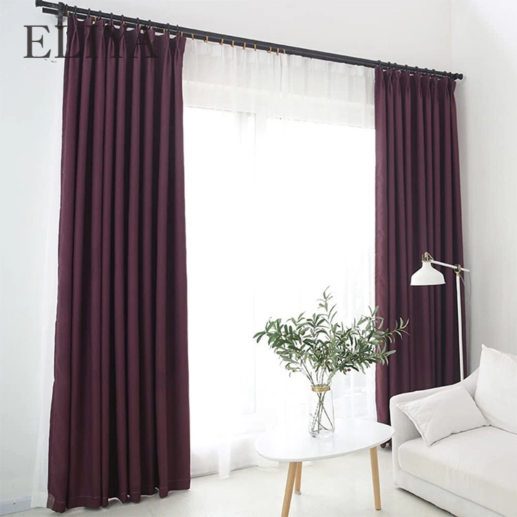 Ready Made Indoor Floral Material Blackout Livingroom Sound Proof Curtains 1