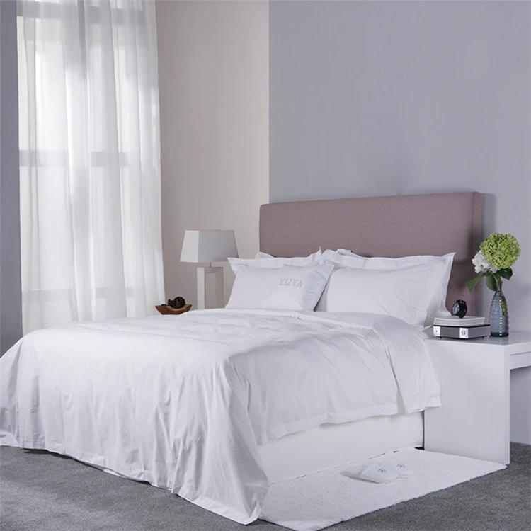 ELIYA Wholesale Plain Linen Cotton Fabric For Bed Sheet Hotel Duvet Cover / Egyptian Cotton Bedding 1