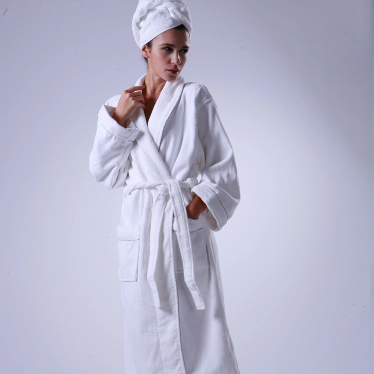 ELIYA Luxury Bathrobe 100% Cotton Velour Kimono Bathrobe Men Hotel 1