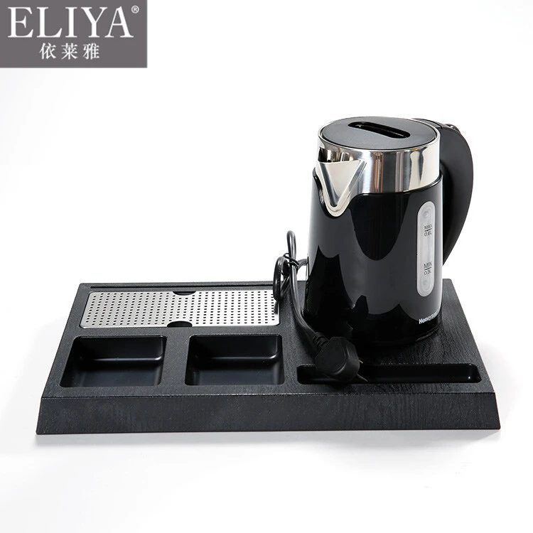 High-end hotel electric kettle with tray set 1