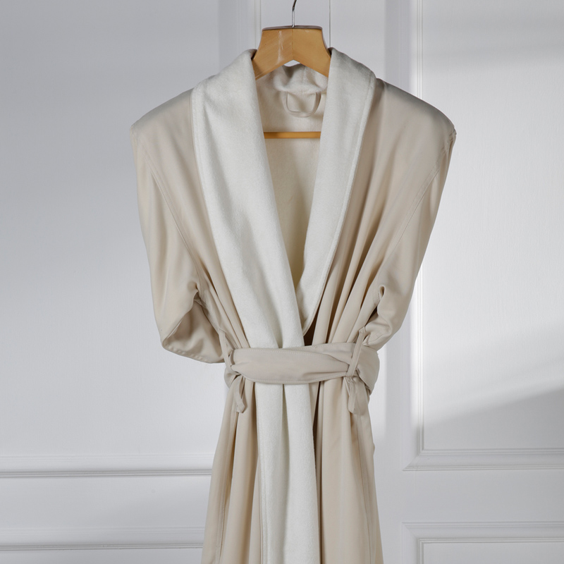 Luxury Hotel Chevalier Velvet Men Bathrobe Set With Towel