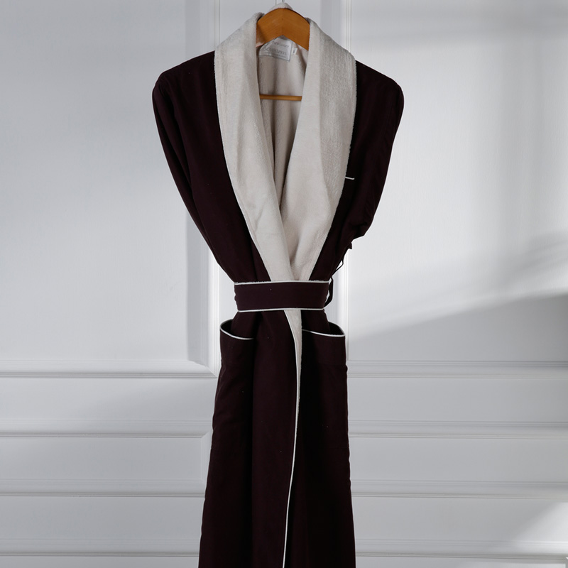 Luxury Hotel Chevalier Velvet Men Bathrobe Set With Towel