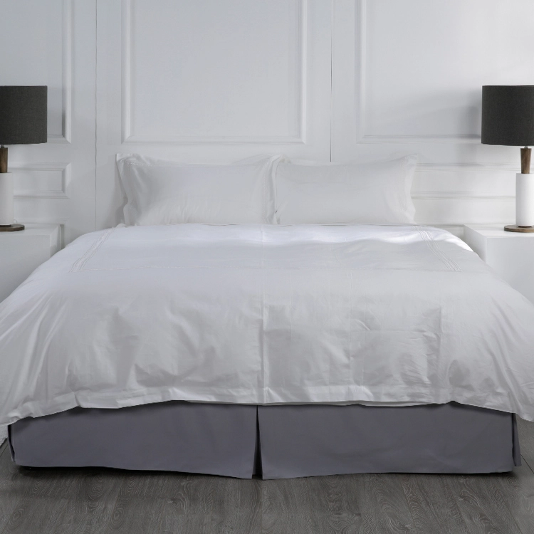 ELIYA Luxury Hotel Linen Twin Bed Sheet Set 100% Cotton Designer Bedding Set with Embroidered Logo 1