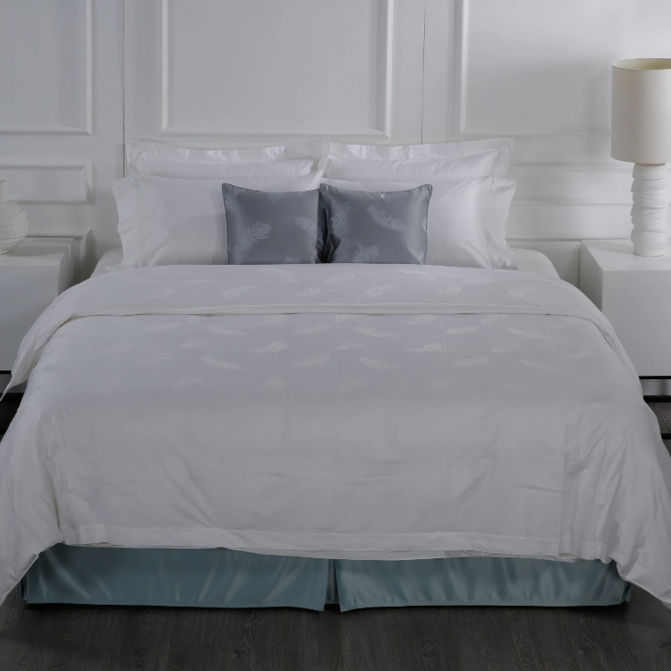 Hotel Luxury Embroidery Queen Size Comforter Sets Cotton Bedding Set Wholesale Whie Duvet Cover 1