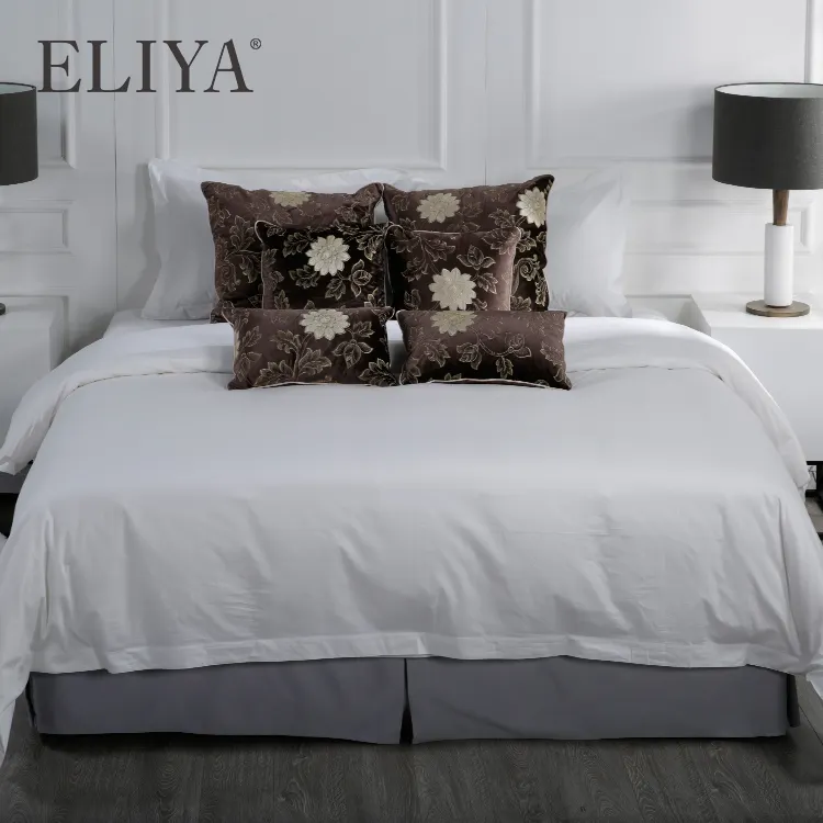 Woven ELIYA Wholesale Hotel Sheets Plain / Jacquard / Stripe / Embroide Manufacturer ELIYA Brand 7
