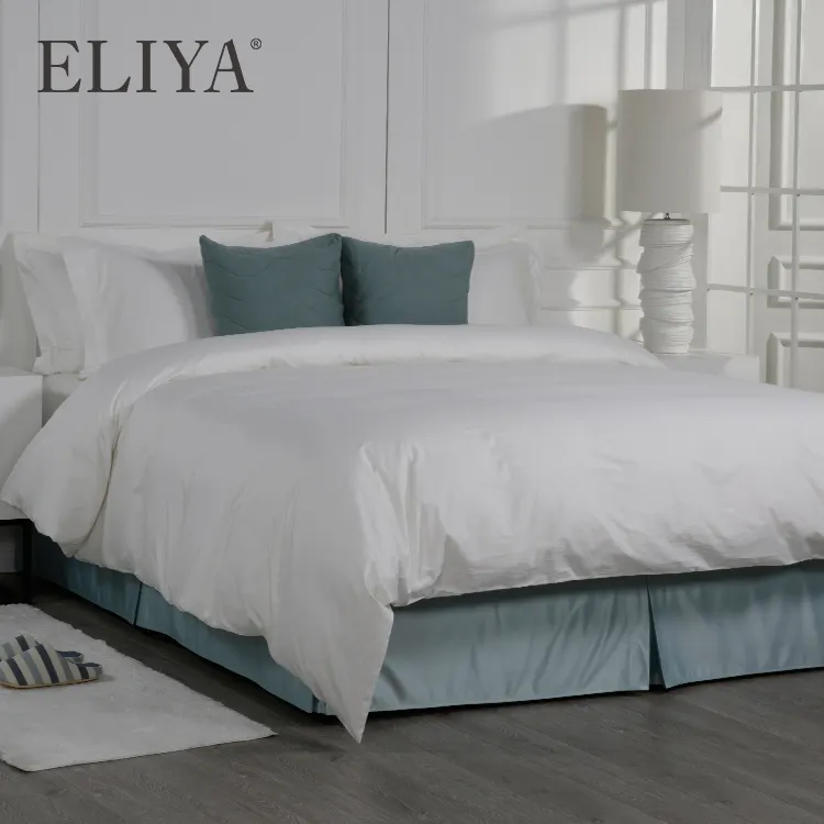 Woven ELIYA Wholesale Hotel Sheets Plain / Jacquard / Stripe / Embroide Manufacturer ELIYA Brand 4