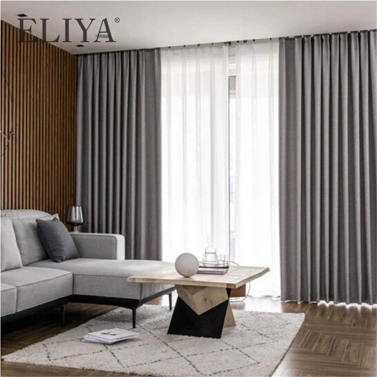 Plain Curtain Cloth Custom Color Hotel Polyester Room Curtains On Sale 1