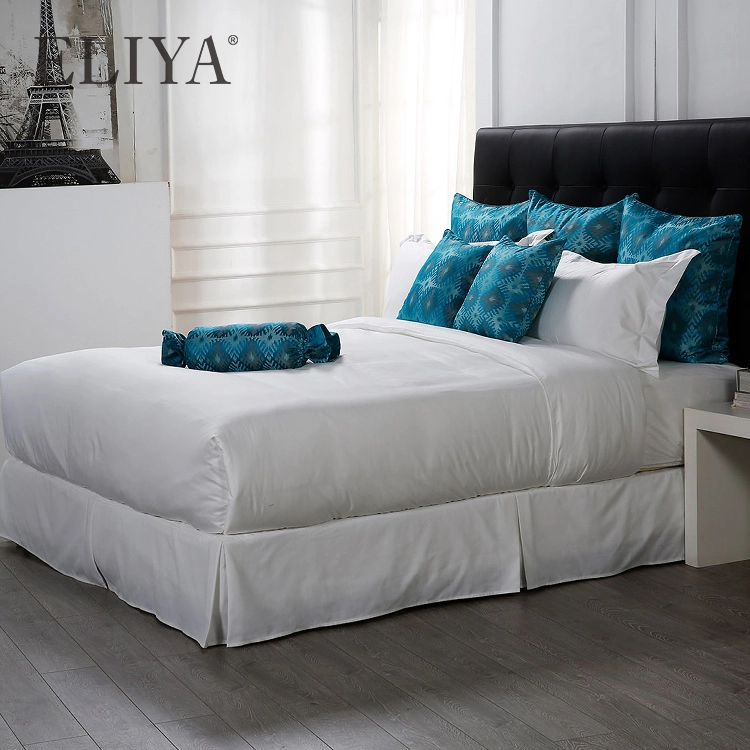 King Size Hotel Bed Sheet Cotton Customized Bed Cover With Elastic 1