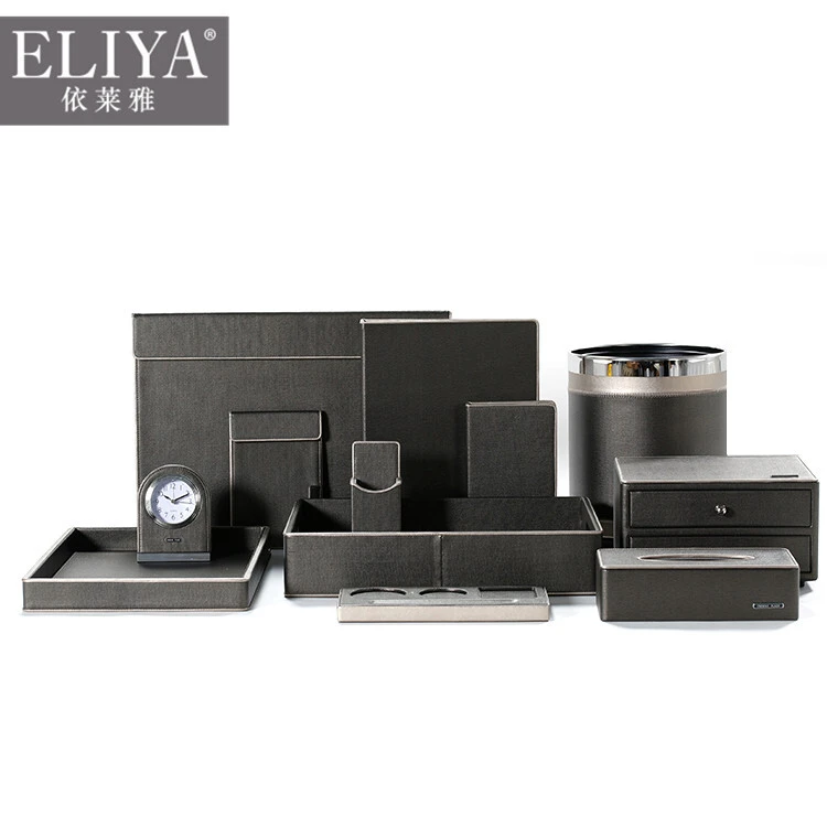 Customized 5 Star Hotel Guestroom Leather Items Set Tray 1