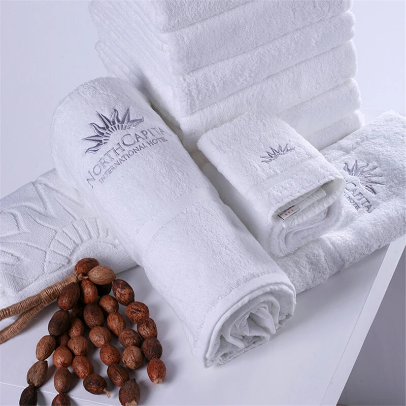 5 star hotel standard linen towel factory custom private label hotel bath towels hotel motel 1