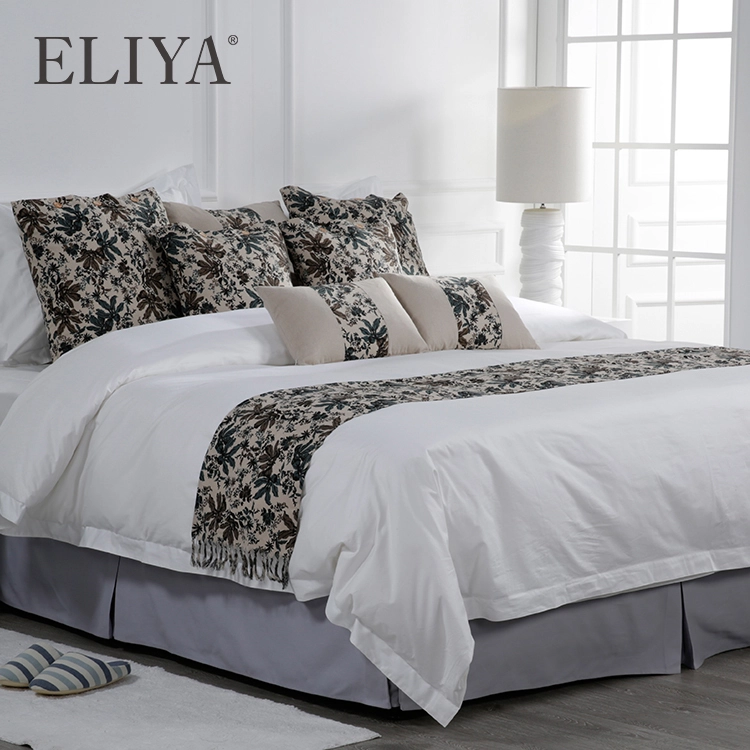 Nodic Style Hotel Flat Sheet Bed Custom Queen King Size Bedding Sheet Set 1