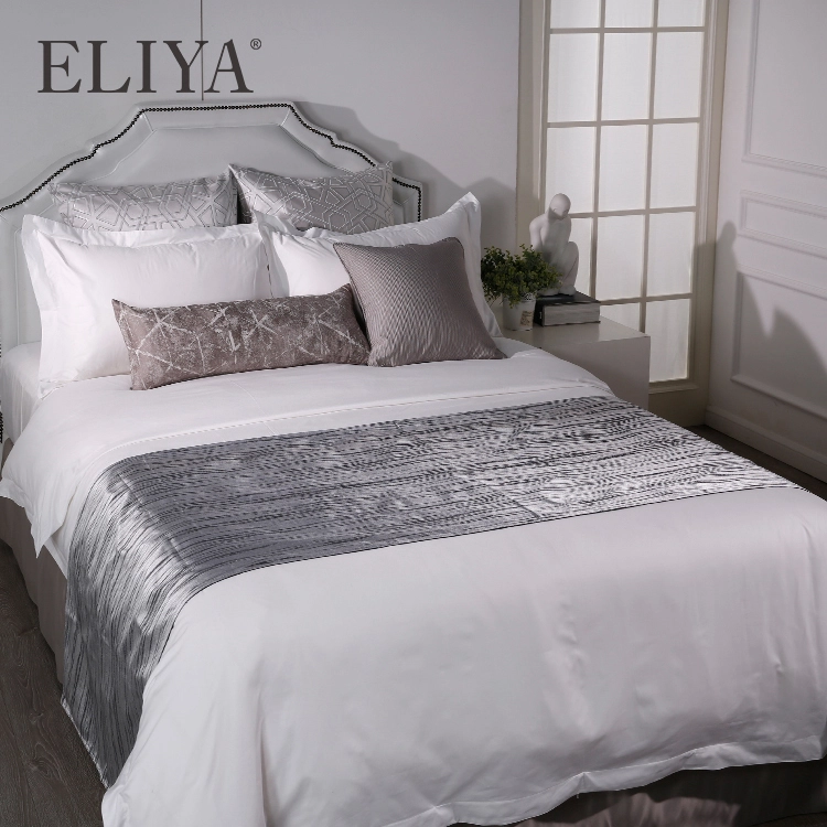 Hot sale factory queen size white linen single fitted hotel 100% cotton bed sheet 1