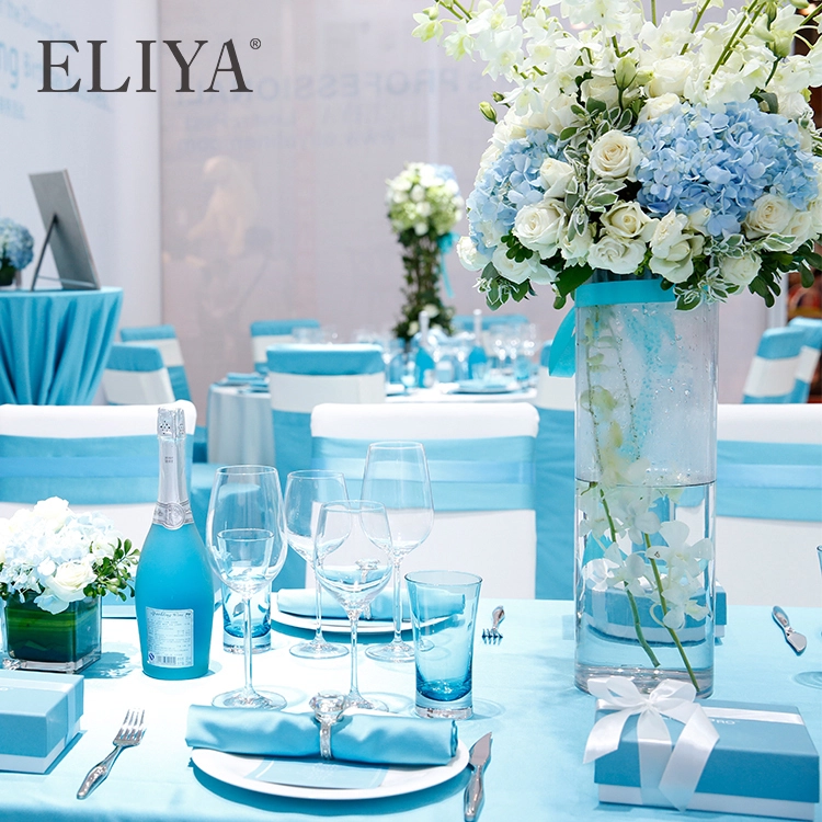 Hotel Five Star Blue Table Cloth Hotel Table Linen 1