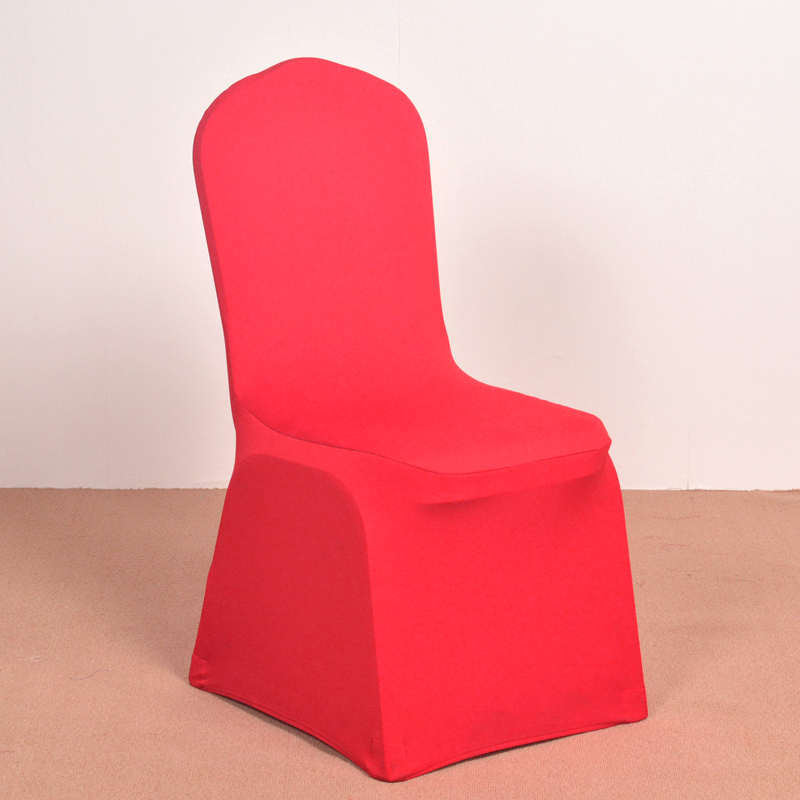 Polyester Material Wedding Solid Red Color Sashes Chair Seat Cover 1