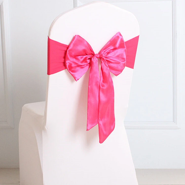 Muticolors Hotel Ballroom Wedding Decoration Bow Spandex Chair Cover 1
