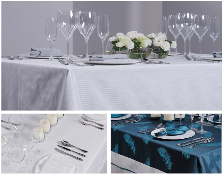 5 Star Hotel Restaurant Dinning Luxury Linen Table Cloth For Wedding 11