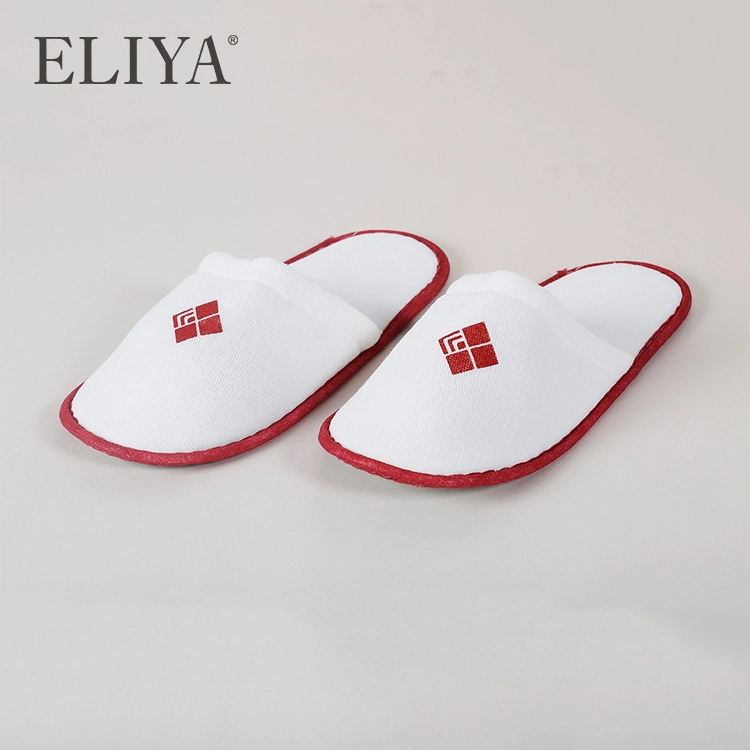 Embroidery Logo Custom Size ELIYA Spa Disposable Closed Toe Hotel Slippers 1