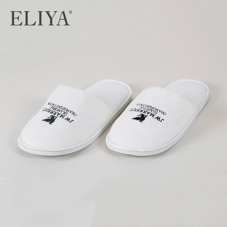 Wholesale Factory Design Terry Cloth Slipper Luxury Disposable Designer Slipper 1