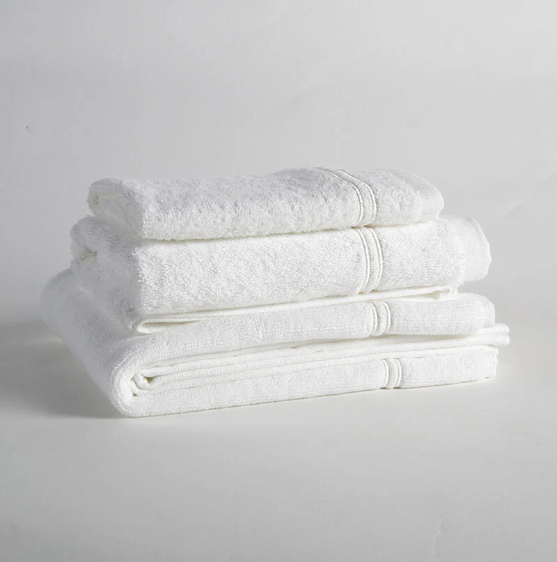 White Gym Towel 100% Cotton 5 Star Hotel Luxury Jacquard Towels 1