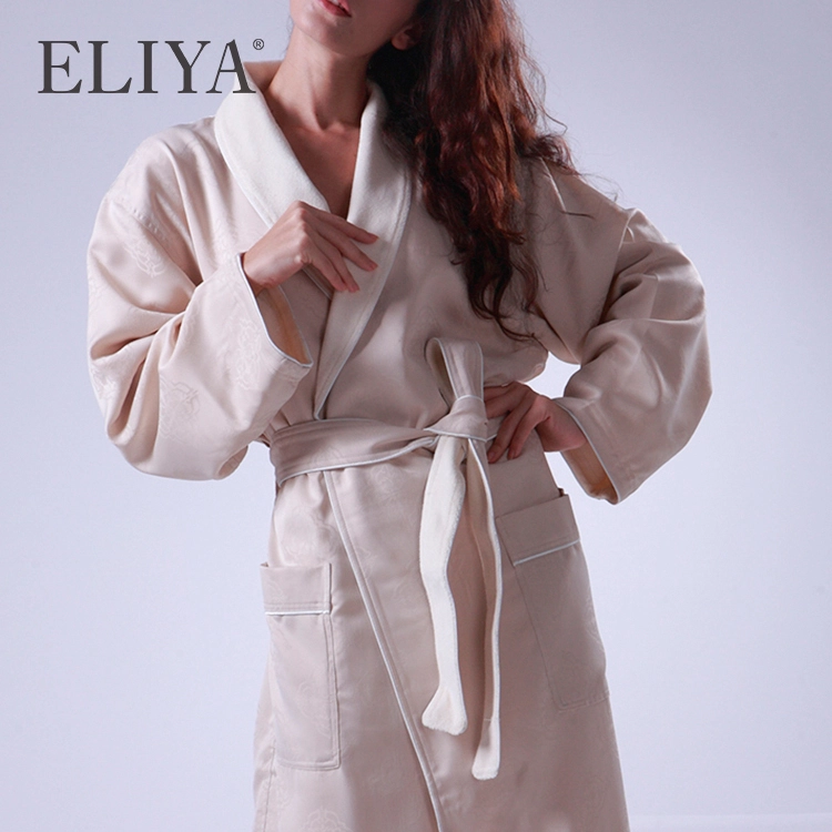 Custom Logo High Quality Women Soft Gown Terry Cloth Bathrobe For Hotel 1