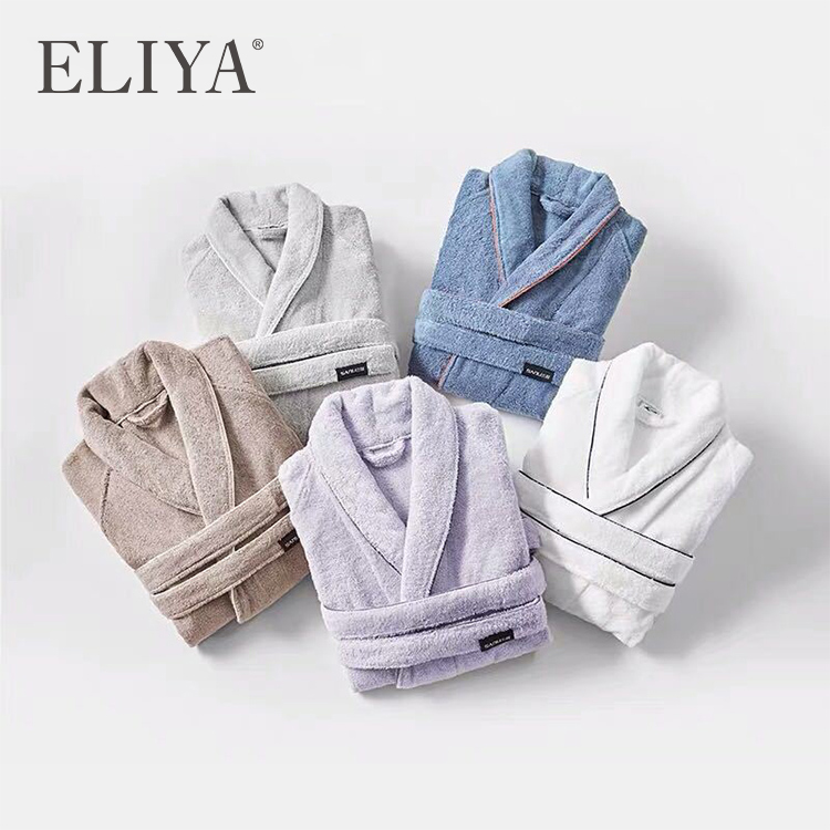 Wholesale EcoFriendly 900Gsm Satin With Logo Hilton Hotel Bathrobe