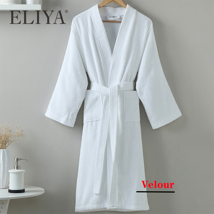 Wholesale EcoFriendly 900Gsm Satin With Logo Hilton Hotel Bathrobe