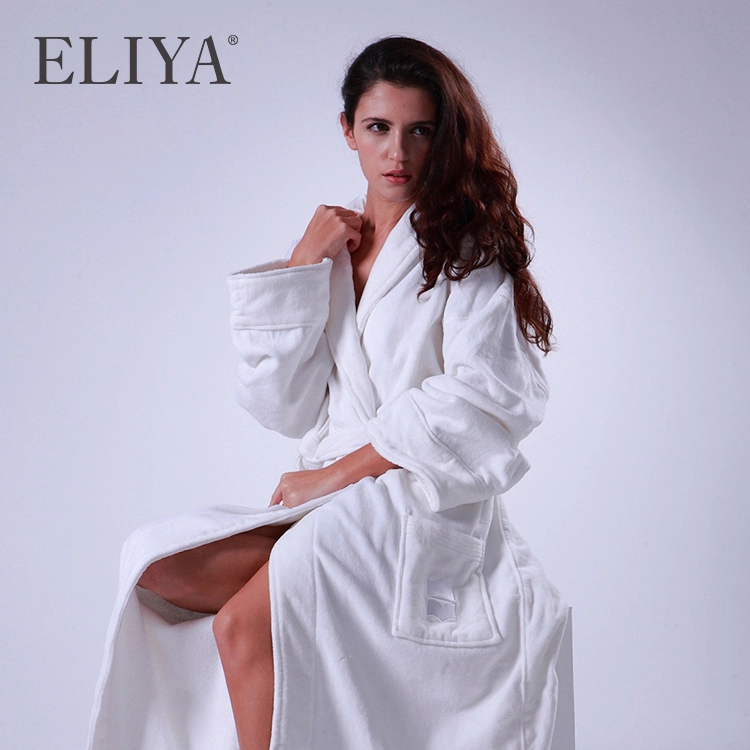 Quick-drying Long Robes Hotel luxury Bathrobe Cotton Velour Fabirc 1