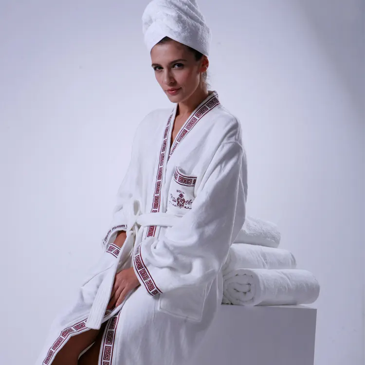 Meilleurs peignoirs d'hôtel de luxe chemise de nuit mature acheter en vrac blanc ou personnalisé ELIYA 5
