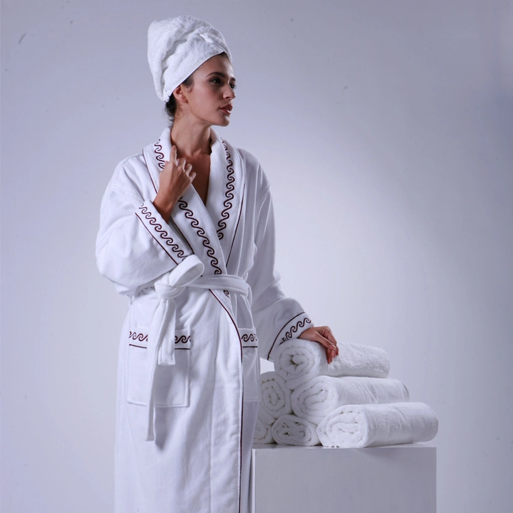 5 Star Luxury Hotel Linen Wholesale Kimono Waffle Weave Bathrobe For Women 1