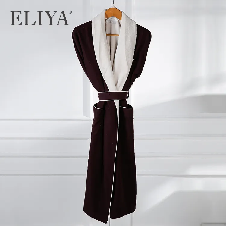 Quality ELIYA Brand Microfiber Robe Lined in Terry Unisex 2