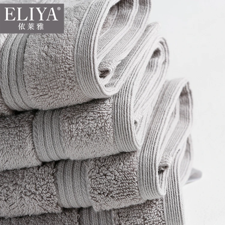 Sample free set white color spa hotel bath towel adult use,5 star hotel border jacquard towel set hand towel bath 100% cotton 1