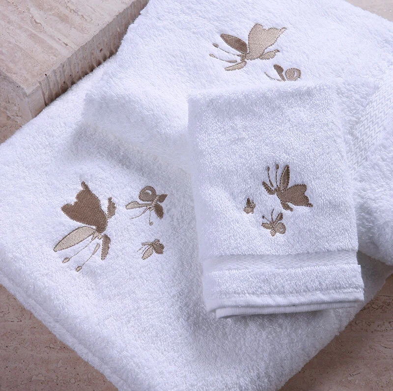 Luxury Bathroom Set Comfortable Cotton White Hotel Towel For Sale 1