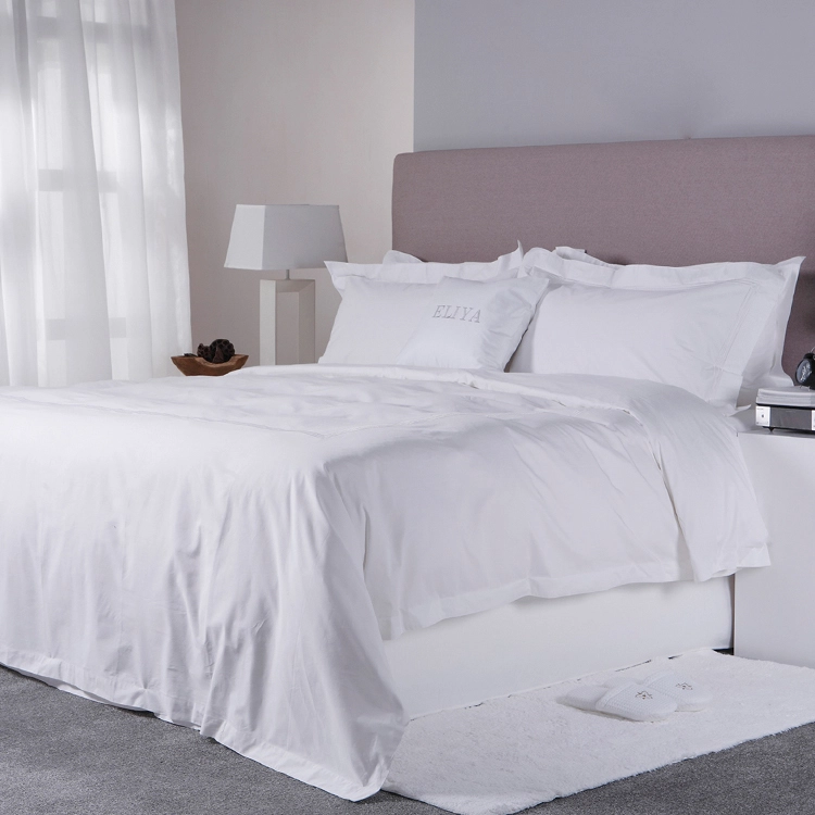 Hot Selling Hotel Bedsheets Duvet Cover Bedding Set Luxury Pillow Cover with Embroidery Pattern 1
