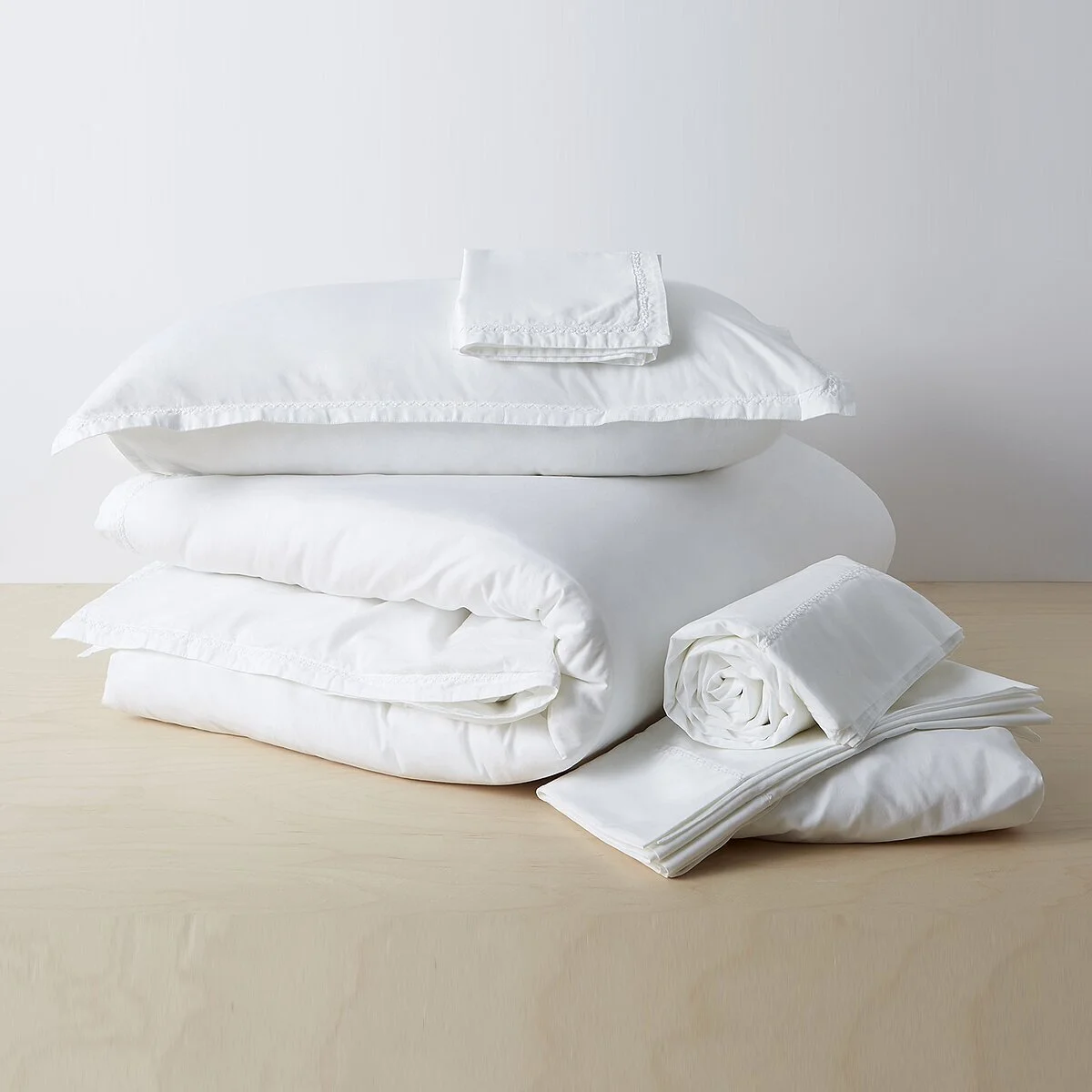 Guandong Hotel 100% Cotton Linen Accessories White Comforter Bedding Sets 1