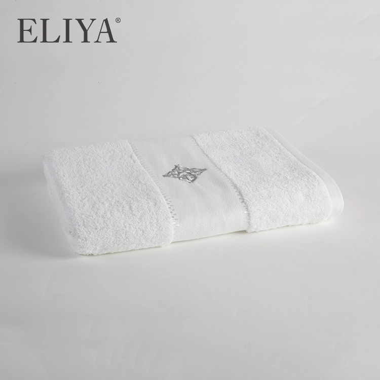 Toalla de baño de lujo Holiday Inn Custom Logo Dobby Border Hotel 1