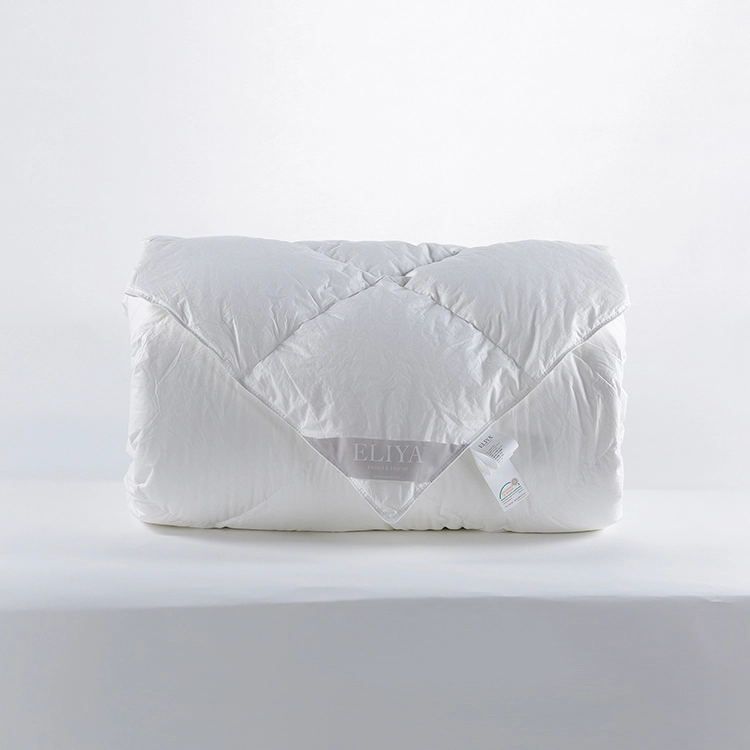 Plain Comforter Set Queen White Goose Down Comforter With Quilt 1