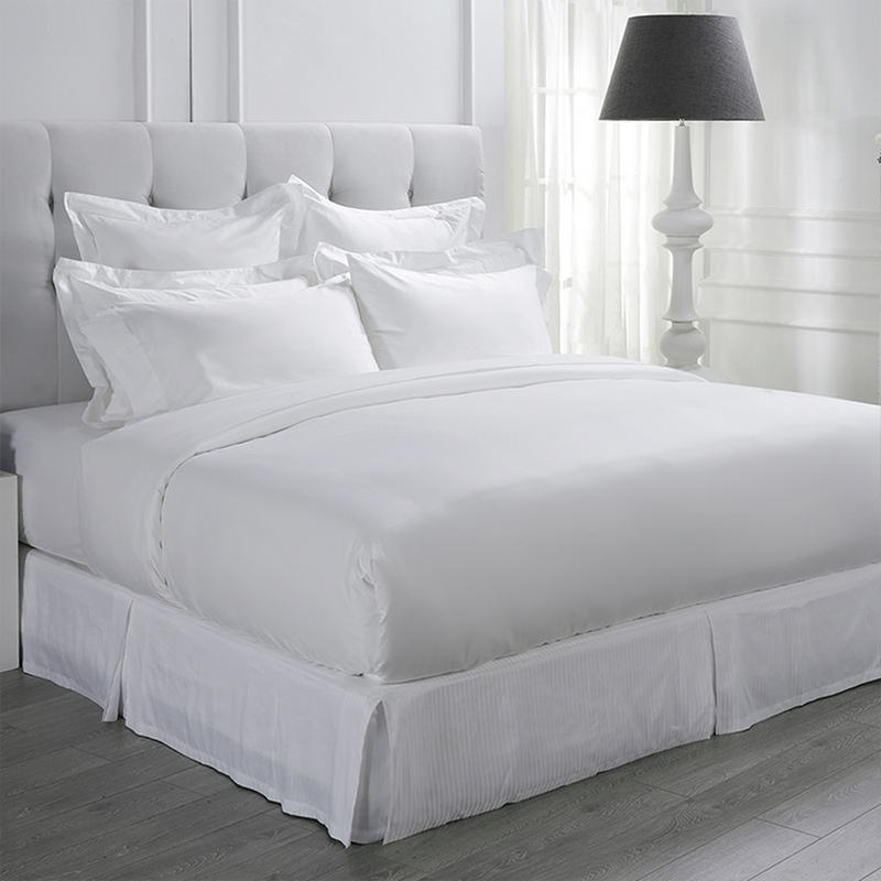 5 Star Hotel King Size Custom Satin Bedding Sheets Bed Set 100% Cotton Luxury 1