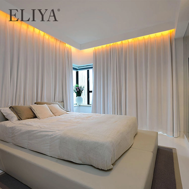 Remote Blockout Bedroom Decorative 100% Polyester Curtain For Window 1