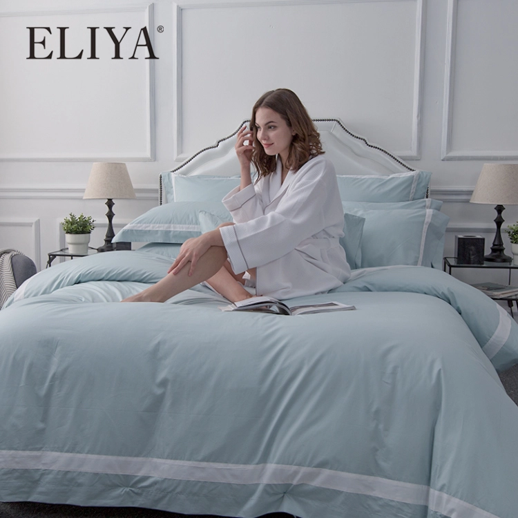 Customized 100% cotton Hotel Luxury Bed Sheets Set 5 Star 1