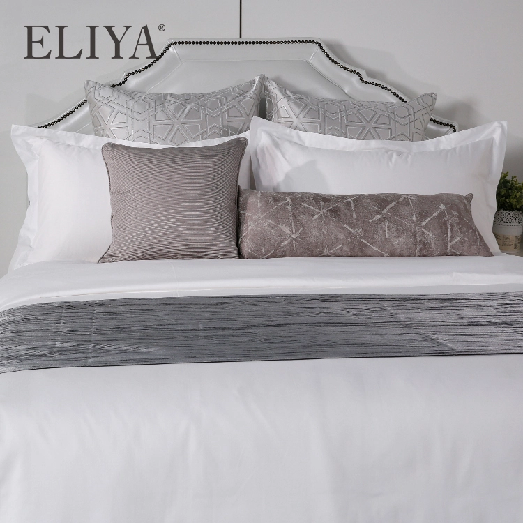 Wholesale 100% Cotton Single Set Marriott White Color Used Hotel Bedding 1